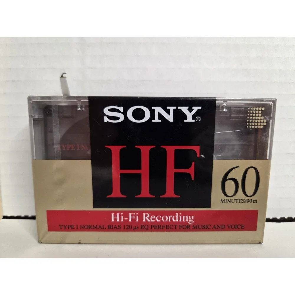 Sony HF Blank Audio Cassette Tape Hi-Fi Recording 90 Mins *New Sealed* Type One